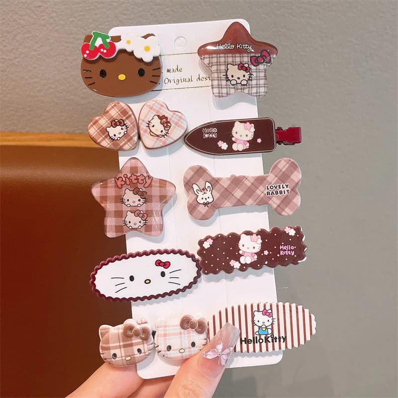 10 Peças De Grampo De Cabelo Infantil HelloKitty