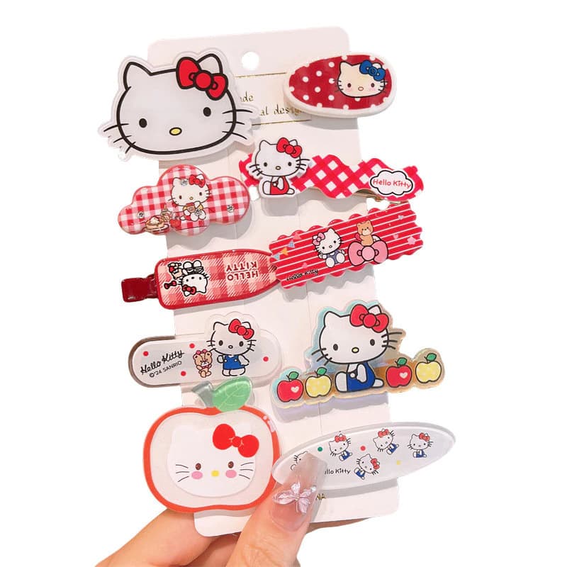 10 Peças De Grampo De Cabelo Infantil HelloKitty